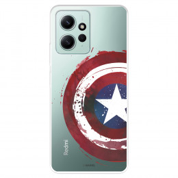 Funda para Xiaomi Redmi Note 12 4G Oficial de Marvel Capitán América Escudo Transparente - Marvel