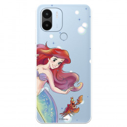 Funda para Xiaomi Redmi A2 Oficial de Disney Ariel y Sebastián Burbujas - La Sirenita