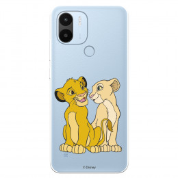 Funda para Xiaomi Redmi A2 Oficial de Disney Simba y Nala Silueta - El Rey León