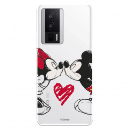 Funda para Poco F5 Pro 5G Oficial de Disney Mickey y Minnie Beso - Clásicos Disney