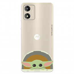 Funda para Motorola Moto E13 Oficial de Star Wars Baby Yoda Sonrisas - The Mandalorian