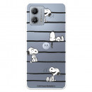 Funda para Motorola Moto G53 5G Oficial de Peanuts Snoopy rayas - Snoopy