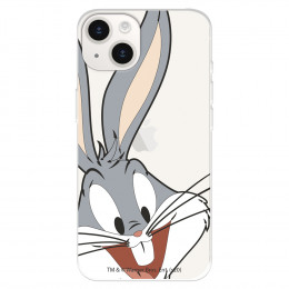 Funda para iPhone 15 Oficial de Warner Bros Bugs Bunny Silueta Transparente - Looney Tunes