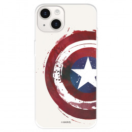 Funda para iPhone 15 Plus Oficial de Marvel Capitán América Escudo Transparente - Marvel
