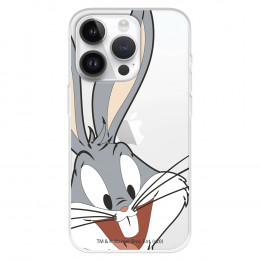 Funda para iPhone 15 Pro Oficial de Warner Bros Bugs Bunny Silueta Transparente - Looney Tunes