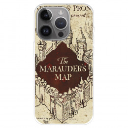 Funda para iPhone 15 Pro Max Oficial de Harry Potter The Marauders Map fondo - Harry Potter