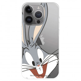 Funda para iPhone 15 Pro Max Oficial de Warner Bros Bugs Bunny Silueta Transparente - Looney Tunes