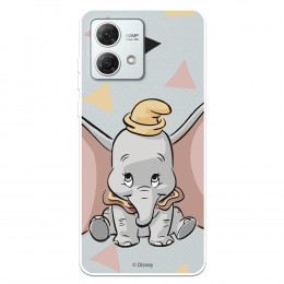 Funda para Motorola Moto G84 5G Oficial de Disney Dumbo Silueta Transparente - Dumbo