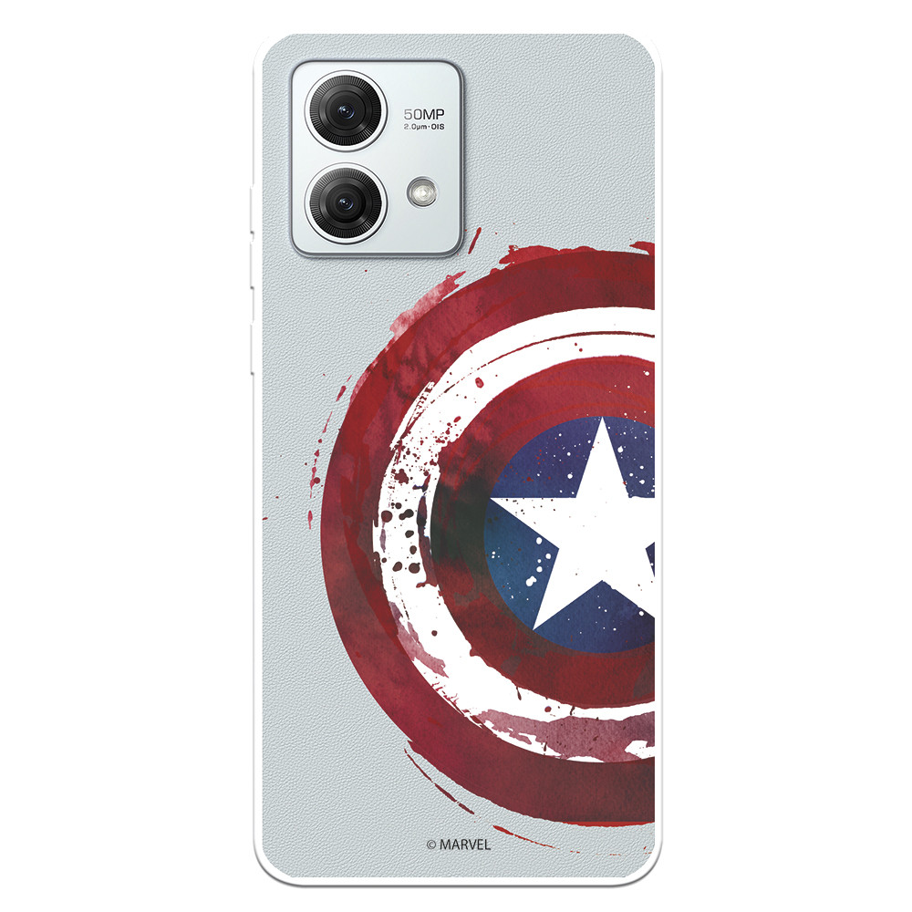 Cover per Motorola Moto G84 5G Ufficiale della Marvel Capitan America Scudo  Trasparente - Marvel
