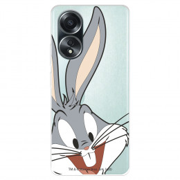 Funda para Oppo A58 4G Oficial de Warner Bros Bugs Bunny Silueta Transparente - Looney Tunes