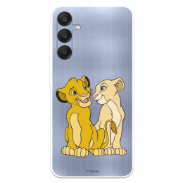 Funda para Samsung Galaxy A25 5G Oficial de Disney Simba y Nala Silueta - El Rey León