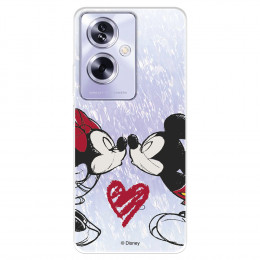 Funda para Oppo A79 5G Oficial de Disney Mickey y Minnie Beso - Clásicos Disney