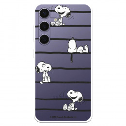 Funda para Samsung Galaxy S24 Plus Oficial de Peanuts Snoopy rayas - Snoopy