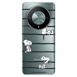 Funda para Huawei Honor Magic6 Lite Oficial de Peanuts Snoopy rayas - Snoopy