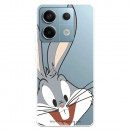 Funda para Xiaomi Redmi Note 13 5G Oficial de Warner Bros Bugs Bunny Silueta Transparente - Looney Tunes