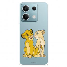 Funda para Xiaomi Redmi Note 13 Pro 5G Oficial de Disney Simba y Nala Silueta - El Rey León