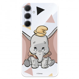 Funda para Samsung Galaxy A35 5G Oficial de Disney Dumbo Silueta Transparente - Dumbo