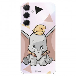 Funda para Samsung Galaxy A55 5G Oficial de Disney Dumbo Silueta Transparente - Dumbo