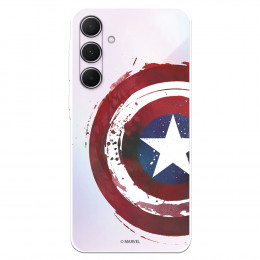 Funda para Samsung Galaxy A55 5G Oficial de Marvel Capitán América Escudo Transparente - Marvel