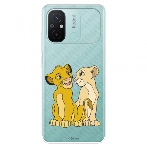 Cover per Xiaomi Redmi 12C Ufficiale della Disney Simba e Nala Silhouette - Il Re Leone