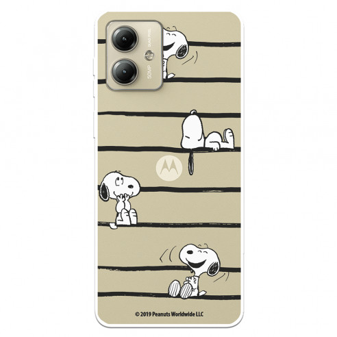 Funda para Motorola Edge 40 Neo Oficial de Peanuts Snoopy rayas - Snoopy