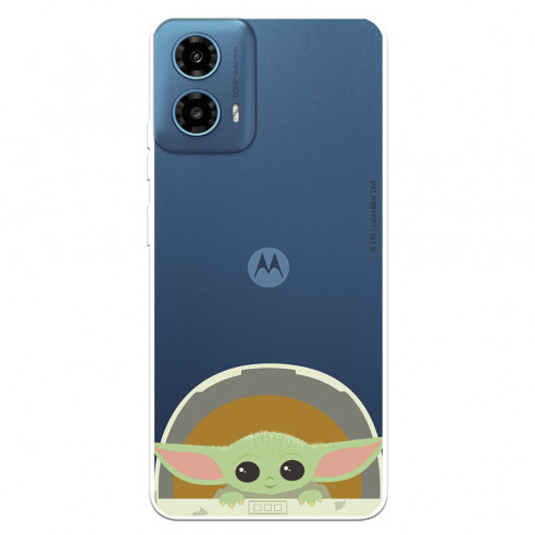 Funda para Motorola Moto G34 Oficial de Star Wars Baby Yoda Sonrisas - The Mandalorian