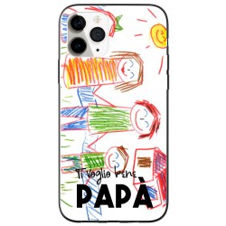 Cover Per Smartphone Personalizzata Festa del Papà - Lettere Di Colore Nero