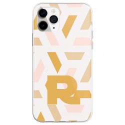 Funda Diseño Móvil Nombre Personalizado - Patrón Rectángulos