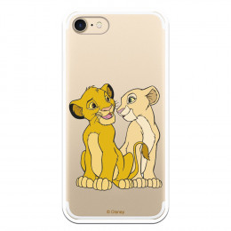 Carcasa Oficial Disney Simba y Nala transparente para iPhone 8 - El Rey León- La Casa de las Carcasas