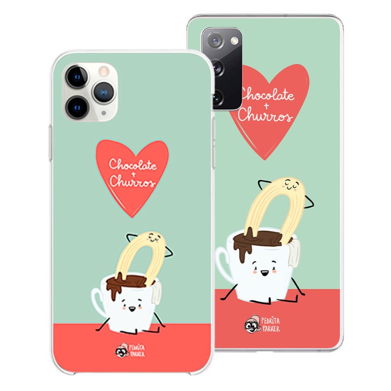 Funda Móvil Diseño Pedrita Parker - Chocolate + Churros