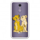 Carcasa Oficial Disney Simba y Nala transparente para LG Q7 - El Rey León- La Casa de las Carcasas