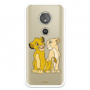 Carcasa Oficial Disney Simba y Nala transparente para Motorola Moto G6 Play - El Rey León- La Casa de las Carcasas