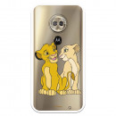 Carcasa Oficial Disney Simba y Nala transparente para Motorola Moto G6 Plus - El Rey León- La Casa de las Carcasas