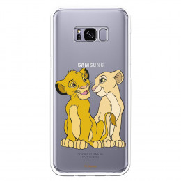 Carcasa Oficial Disney Simba y Nala transparente para Samsung Galaxy S8 Plus - El Rey León- La Casa de las Carcasas