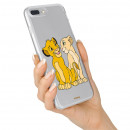 Cover Ufficiale Disney Simba e Nala Trasparente per Motorola Moto G4 Play - Il Re Leone