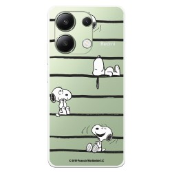 Funda para Xiaomi Redmi Note 13 4G Oficial de Peanuts Snoopy rayas - Snoopy