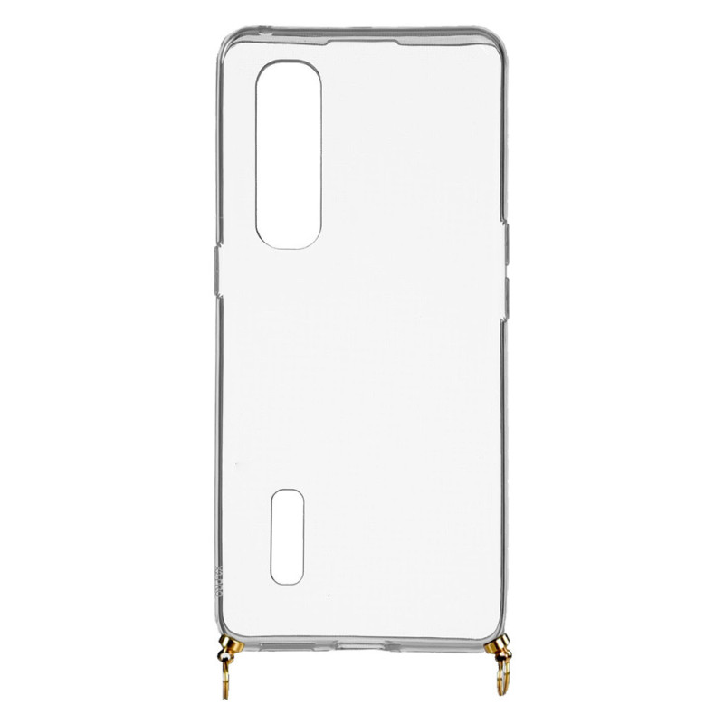 Funda Silicona Colgante Transparente para Oppo Find X2 Pro