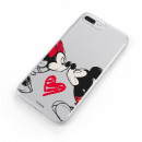 Cover Ufficiale Disney Mickey Mouse e Minnie Bacio Clear per Huawei e6 II Compact