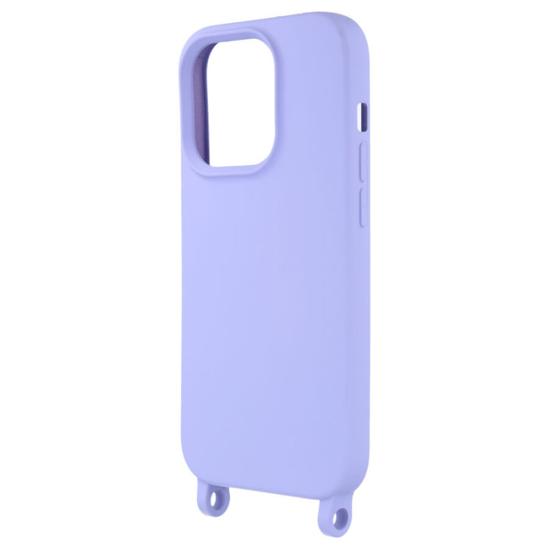 Custodia IPhone 14 Plus Con Tracolla E Cordino: Trasparente TPU Morbido, Protezione E Stile Con Cinturino A Collana, Oro Rosa