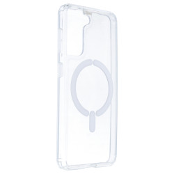 Funda Transparente Logo Compatible con Magsafe para Samsung Galaxy S21