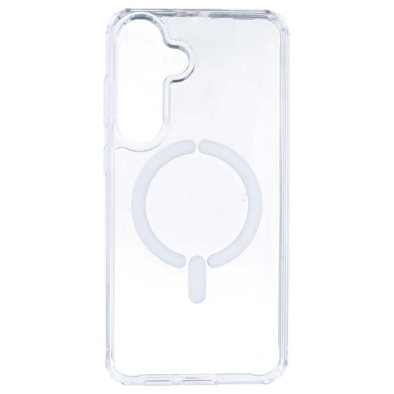 Funda Transparente Logo Compatible con Magsafe para Samsung Galaxy S25 Plus