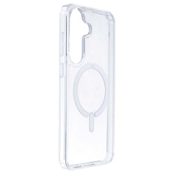 Funda Transparente Logo Compatible con Magsafe para Samsung Galaxy S25 Plus