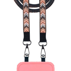 Lanyard etnico con Perline - Tracolla per telefoni  e Mini Bag