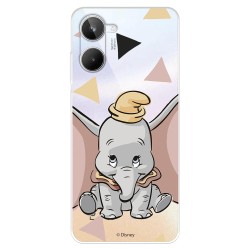 Funda para Realme 10 Oficial de Disney Dumbo Silueta Transparente - Dumbo