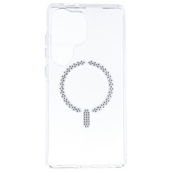 Cover Antiyellow Compatibile con MagSafe con Strass per Samsung Galaxy S24 Ultra - Accessori e Cover per telefoni