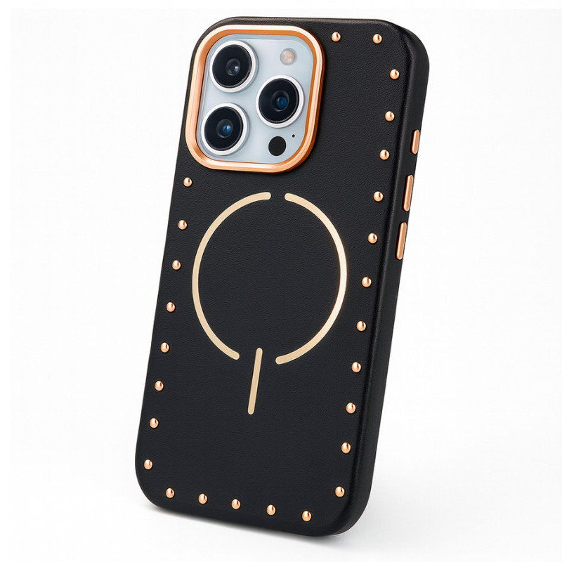 Funda Tachas Compatible con Magsafe para iPhone 16 Pro Max Funda Tachas Compatible con Magsafe para iPhone 16 Pro Max