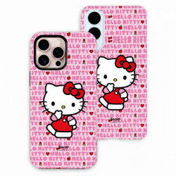 Cover Tough Ufficiale Hello Kitty - Logo pink
