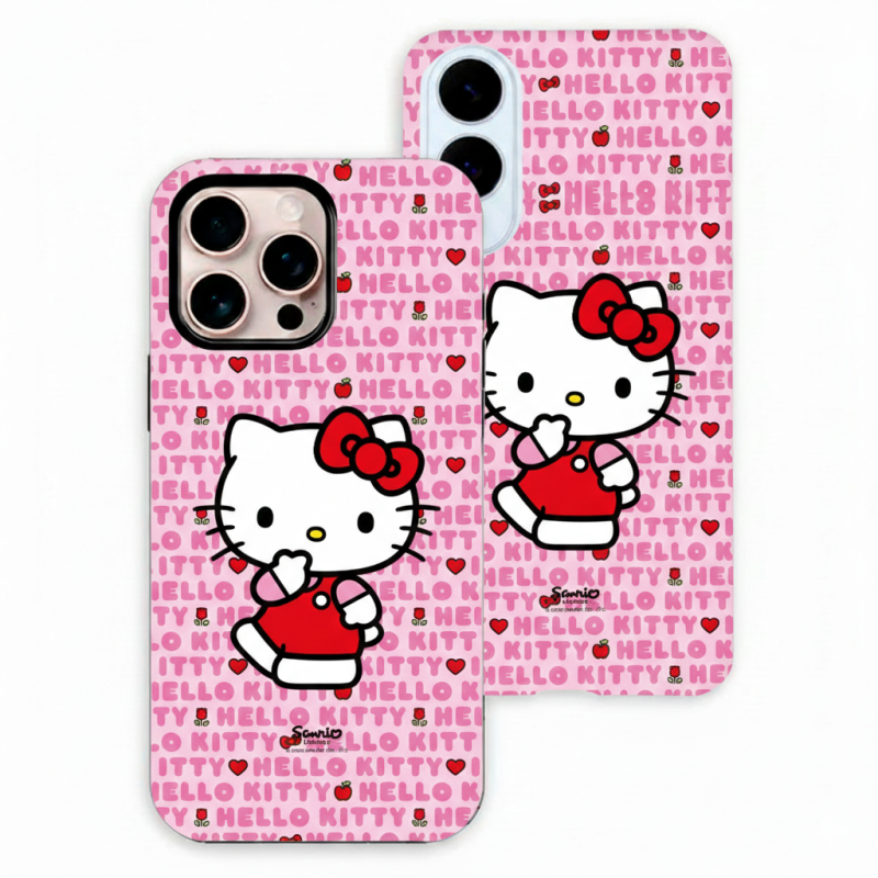 Cover Tough Ufficiale Hello Kitty - Logo pink