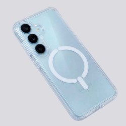 Funda Transparente Logo Compatible con Magsafe para Samsung S26 Plus