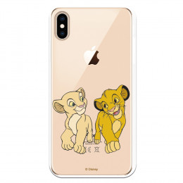 Funda para iPhone XS Max Oficial de Disney Simba y Nala Mirada Complice - El Rey León